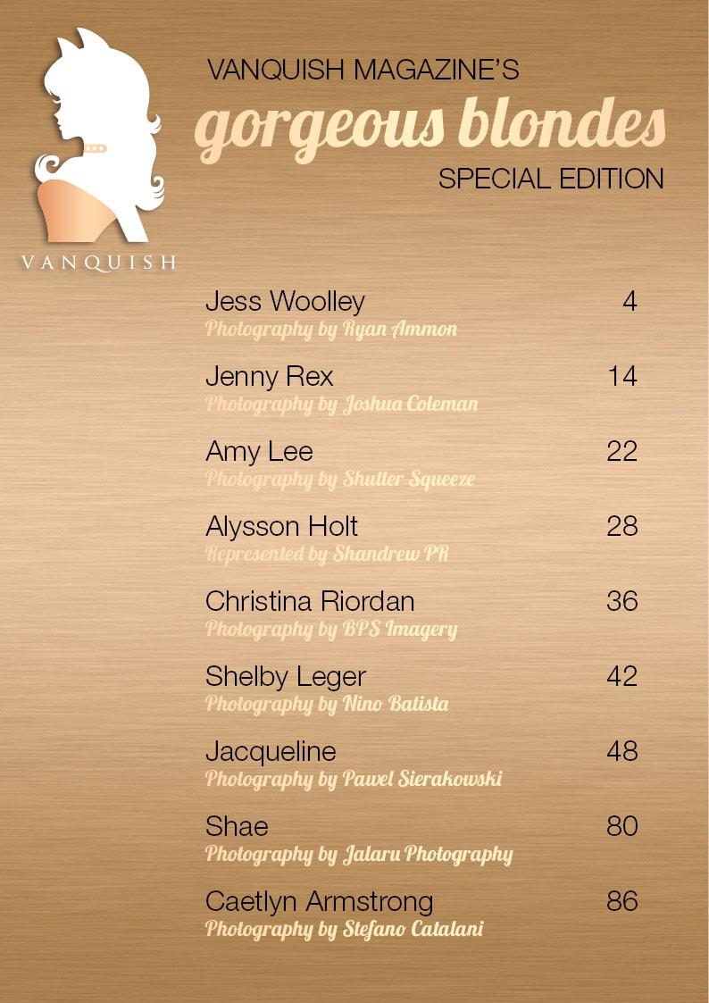 Vanquish Magazine - Gorgeous Blondes - Jacqueline