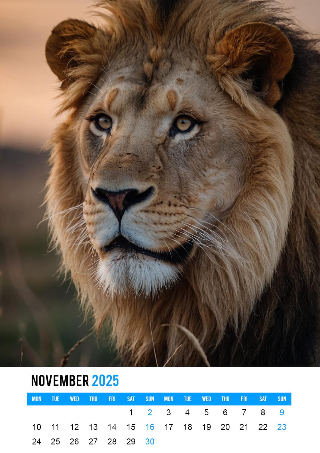 Big Cats - 2025 Calendar